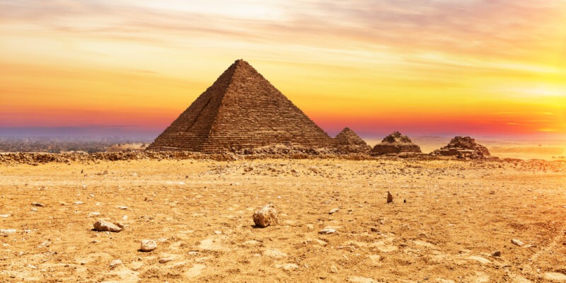 De Pyramide of Menkaure en de Pyramiden van de koninginnen, Giza, Egypte